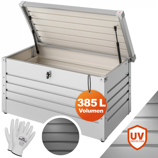 Coffre de jardin Gris clair 120x62x63cm rangement