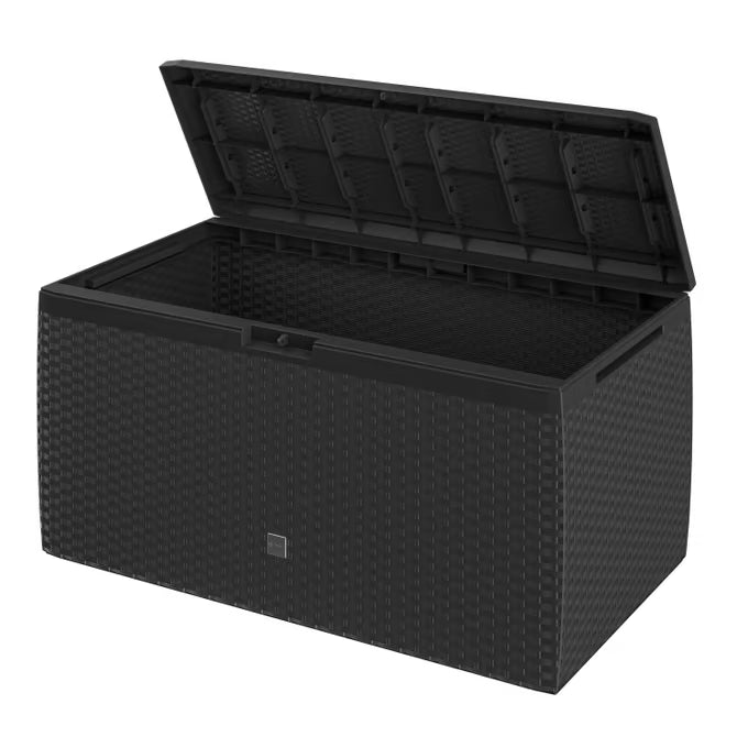Coffre de jardin rangement anthracite 114cm x 47cm x 60cm