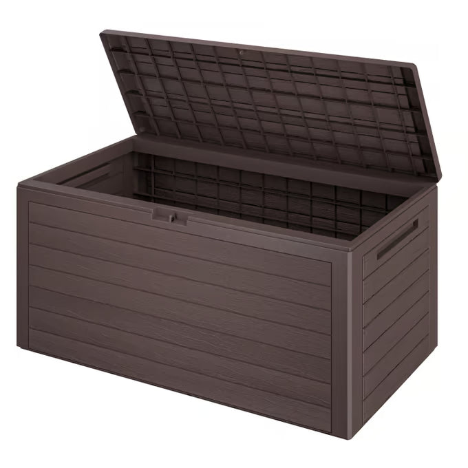 Coffre de jardin marron 280L 116x43x55cm