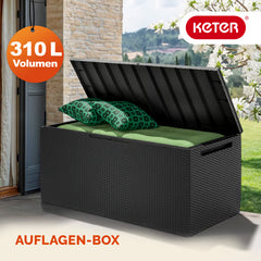 Coffre de jardin à roulettes Keter anthracite 305L