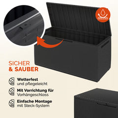 Coffre de jardin à roulettes Keter anthracite 305L