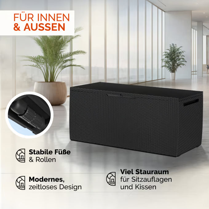 Coffre de jardin à roulettes Keter anthracite 305L