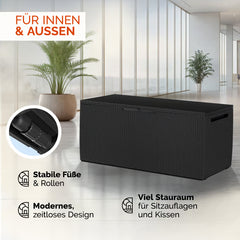 Coffre de jardin à roulettes Keter anthracite 305L