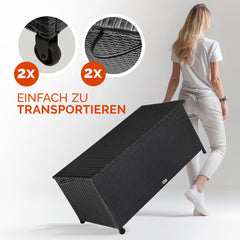 Coffre de jardin noir 117x53x60cm rangement