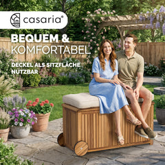 Coffre de jardin avec roues et poignée bâche intérieure