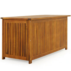 Coffre de jardin 205L en bois d'acacia avec bâche